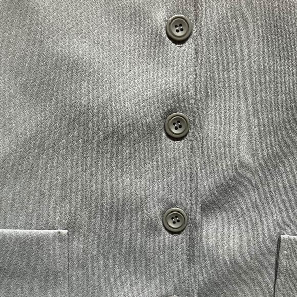 Vintage Sage Green Two Piece Vest and Pant Set Minimalist Polyester Size M - Picture 9 of 12